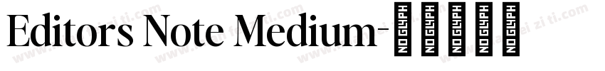 Editors Note Medium字体转换